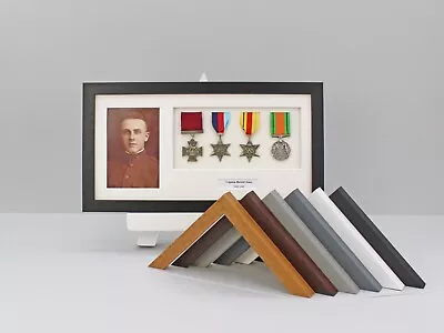 Personalised Military Medal Display Frame- Four Medals & 6x4  Photo.20x40 (118a) • £37