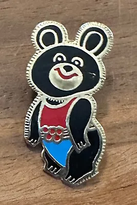 Moscow 1980 Misha Mascot Bear Olympic Pin • $5