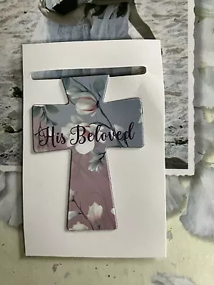 Beautiful Magnetic Cross Bookmark “His Beloved” Writing On Both Sides (New) • $2.50