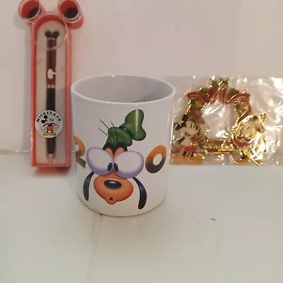 Mickey Mouse Pen Writing Instrument Disney Colibri And Goofy Cup And Ornament  • $50