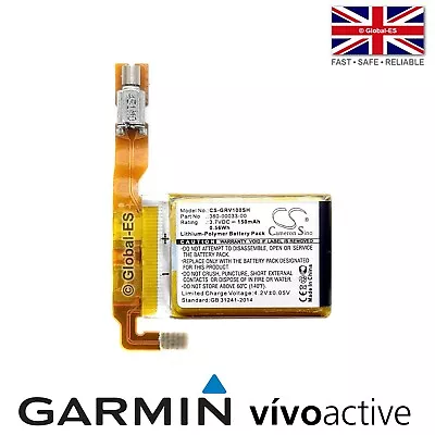 GARMIN Vivoactive 360-00033-00 Battery - 3.7V 150mAh LIS332029 • £17.99