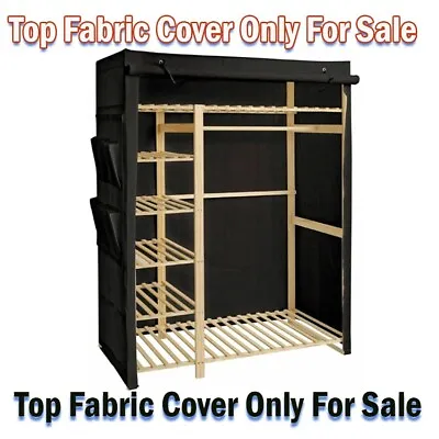 Replacement Top Fabric Cover For Covered Triple Wardrobe Black - 4250 • £29.99