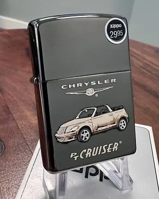 Zippo Windproof Collectible Lighter Black Ice Chrysler PT Cruiser 2005 NEW • £39.95