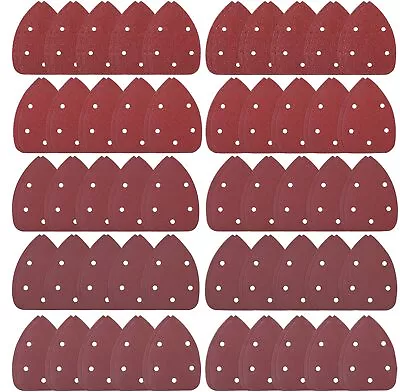 100pcs Mouse Detail Sander Sandpaper 40 80 120 180 240 Grit Sanding Pads Sheets • $25.29