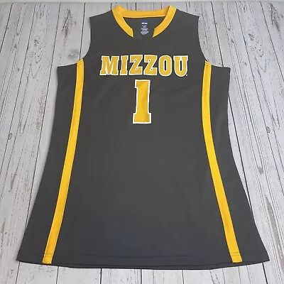 Mizzou Basketball Jersey Mens Medium Missouri Tigers #1 Black Gold NCAA • $24.95