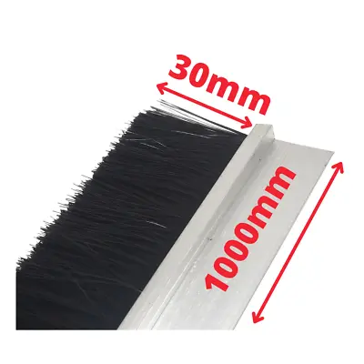 2x Door Aluminum Brush Draught Excluder Strip Door Bottom Sweep Dust Seal/2000mm • £15.90