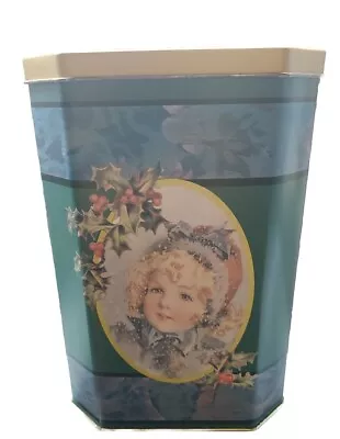 Vintage Victorian Style Christmas Rose Tin Box Girl • $13.14