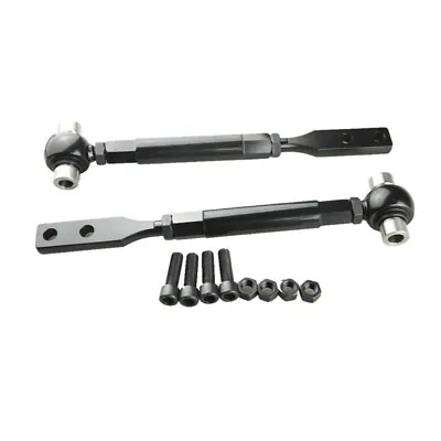 Front Adjustable Lower Control Arms Tension Rod For Nissan S13 240SX R32 R33 Blk • $125