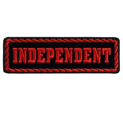 Independent Red And Black Nomad Biker Patch (4.0 X 1.0) BY MILTACUSA (red/blk) • $6.75