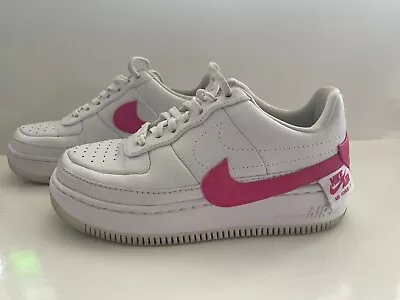 Nike Air Force 1 Sneakers Womens Size US7 White Shoes Trainers Adults Leather • $80
