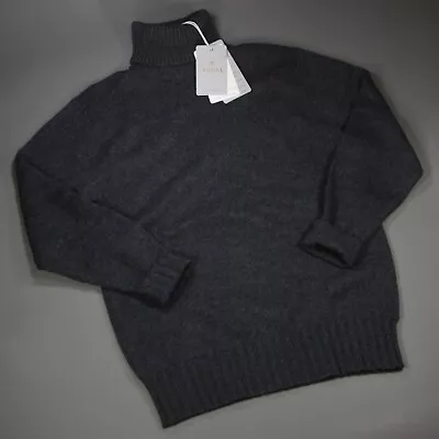 N Peal Chunky Roll Neck Sweater / RRP £349 / S / Dark Charcoal • £200