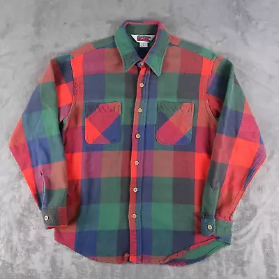 Vintage Big Mac Mens Size L Flannel Button Up Long Sleeve Plaid Shirt USA • $44.88