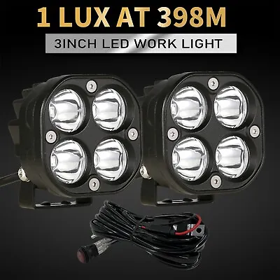 Pair 3 Inch LED Work Lights Spot Square Cube Pods Offroad Truck Motorcycle ATV • $35.95