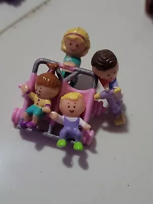 Polly Pocket VINTAGE RARE Strolling Surprise W/ Stroller And Babies 1994 • $90