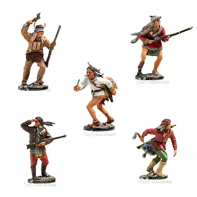 Indians #1 Native Americans Painted Tin Toy Soldier 54mm | Set Of 5 Figures • $273.14