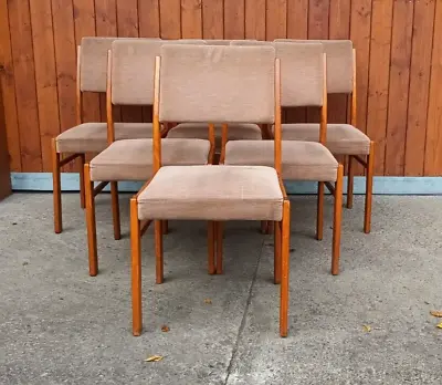 6x Dining Room Chairs Chair Vintage Retro 60s Danish 60er Chairs Mid Century 1/3 • $260.97