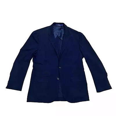 Polo Ralph Lauren Cotton Sport Coat Men’s XL Navy Unconstructed Stretch Blazer • $75