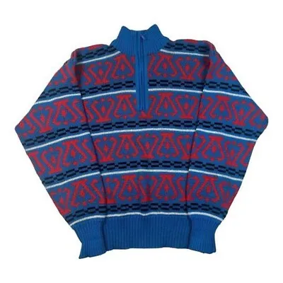 Vintage Ski Sweater Quarter Zip Obermeyer Multicolored Sweater Men’s M L • $25