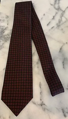 New Without Tags Elegant Kiton 100% Silk Geometric Foulard Tie Made In Italy • $110