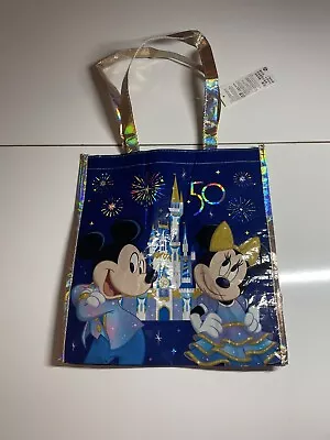 WDW 50th Anniversary Medium Reusable Shopping Bag Tote Mickey Walt Disney World • $7