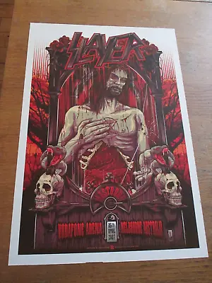 Slayer Mastodon Original Australia Tour April 2007 Vtg Poster • $119.98