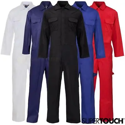 Mens Work Coveralls Navy Overalls Warehouse Garage Mechanics Boilersuit Suit • £19.50