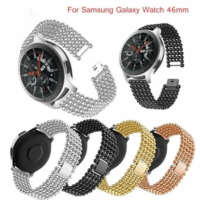 $22.74 • Buy Stainless Steel Bead Strap For Samsung Galaxy Watch 46mm SM R800 Gear S3 Classic