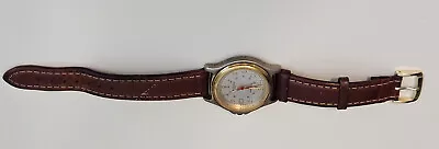 Vintage Coleman Men's Watch  W/Brown Leather Strap-Water Resistant-9  Length--FS • $17.99