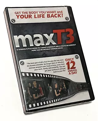 MAXT3 Exercise DVD 2 Discs 12 Workouts Fitness Fat Burn Muscle NEW SEALED • $6.64