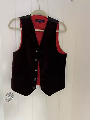 Burgundy Velvet Waistcoat Men • £25