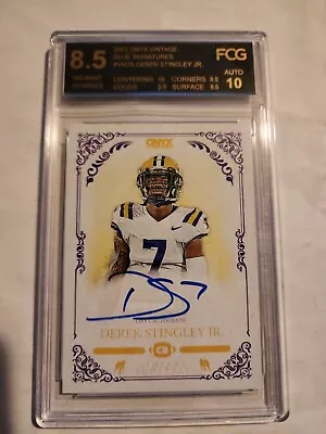 $40 • Buy 2022 Onyx Vintage Blue Signatures Derek Stingley Jr #Vads Rookie