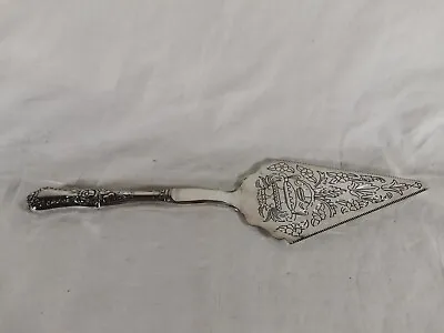 Beautiful Ornate Large Cake Slice By Falstaff Silver Plated 30cm Very Nice • £8.11