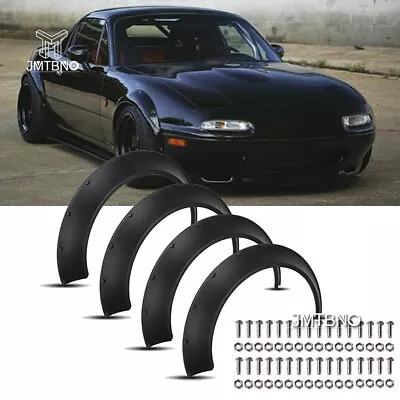 4 JDM Car Fender Flares Wide Body Kit Wheel Arches Protector Cover For Mazda MX5 • $114.09