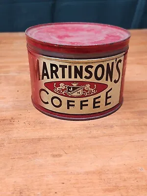 Vintage Martinson's Coffee Metal 1 Lb. Can With Lid • $18.99