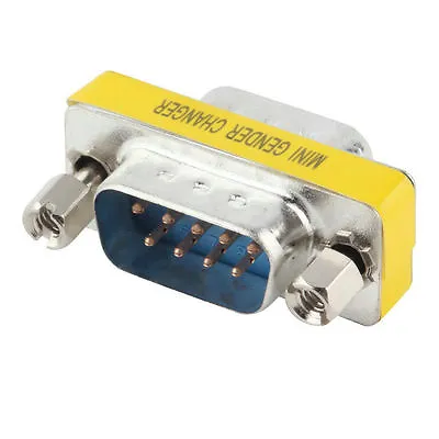 9 Pin RS-232 DB9 Male To Male M/M Serial Cable Gender Changer Coupler Adapter • $3.69