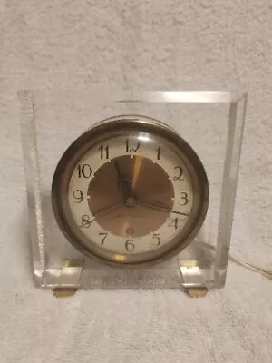 Vintage Seth Thomas Lucite Acrylic Alarm Clock  • $37.99