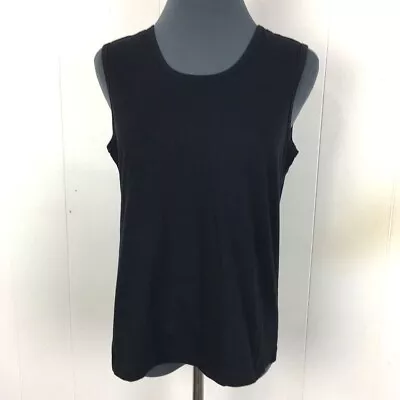 NWT Indigo Moon Tank Top Women S Black 100% Cotton Pullover 42x23 • $8.70