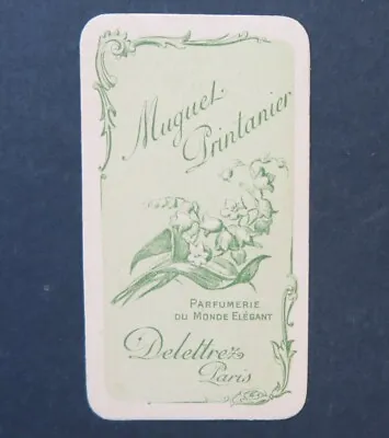 DELETTREZ Muguet Printanier Lily Of The Valley Old Perfume Card • £45.24