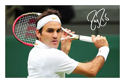 £5.99 • Buy Roger Federer Signed A4 Autograph Photo Print Tennis Wimbledon Champion
