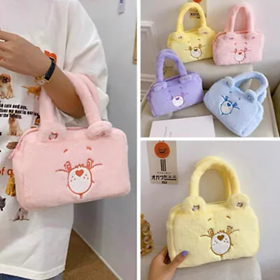 Cute Bears Cartoon Plush Bag Kawaii Handbag Shoulder Bag Girl Messenger Bag Gift • £4.40