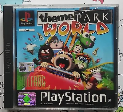 Theme Park World PS1 Game Sony PLAYSTATION 1 Italian Multilingual Collection • $36.42