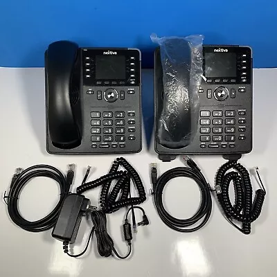 Nextiva X-835 SIP Color Deskset Office Phone 12 Lines VOIP PoE LOT OF 2 • $87.95