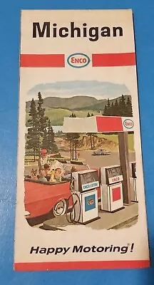 1967 MICHIGAN Road Map Enco Oil • $5