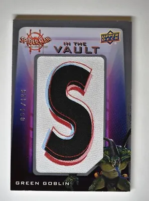 2022 Into The Spiderverse In The Vault Letterman Patch Relic #VLP-8 Green Goblin • $10.49