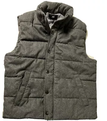 H&M Women’s Medium Full Zip Quilted Puffer Vest Gray Grey • $16