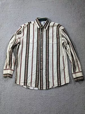 Vintage Style Wrangler Shirt Large  Pearl Snap Cowboy Southwest Aztec Striped  • $34.99