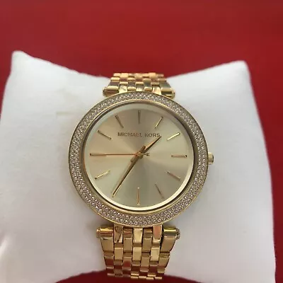 Michael Kors Gold Tone Dial And Crystal Bezel Women’s Watch MK-3191 • $99