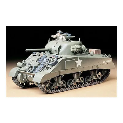 TAMIYA 35190 U.S. M4 Sherman Tank Early Production 1:35 Military Model Kit • £22.45