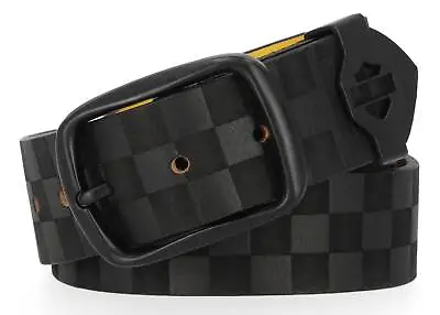 Harley-Davidson Men's Checkerboard Bar & Shield Keeper Leather Belt Black • $84.95