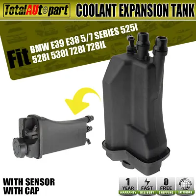 $34.99 • Buy Coolant Expansion Tank W/ Sensor For BMW 525i 528i 530i 728i E38 E39 17111436381